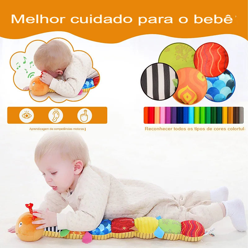 Minhoca sensorial interativa para bebês