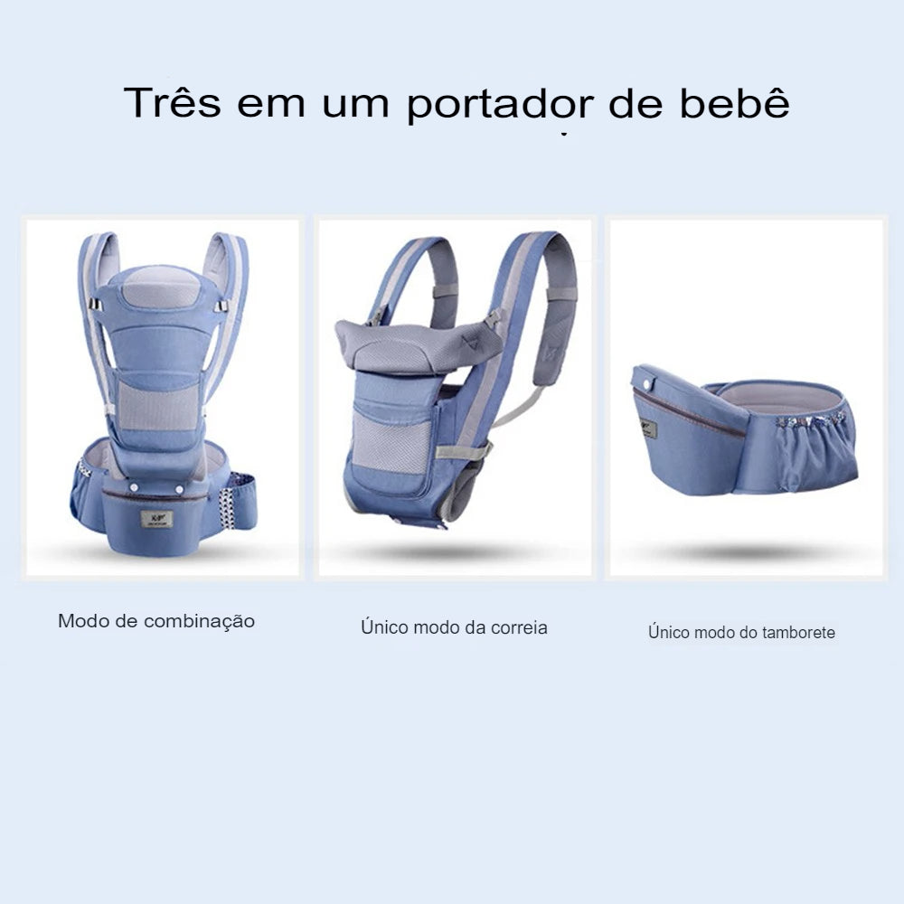 Canguru Ergonômico Bebe Carregador Passeio Conforto 25kg 0-36 Meses